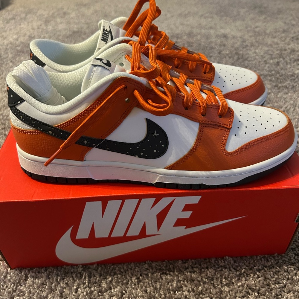 Nike Dunk Low “Night Sky” Orange and Black Shoes